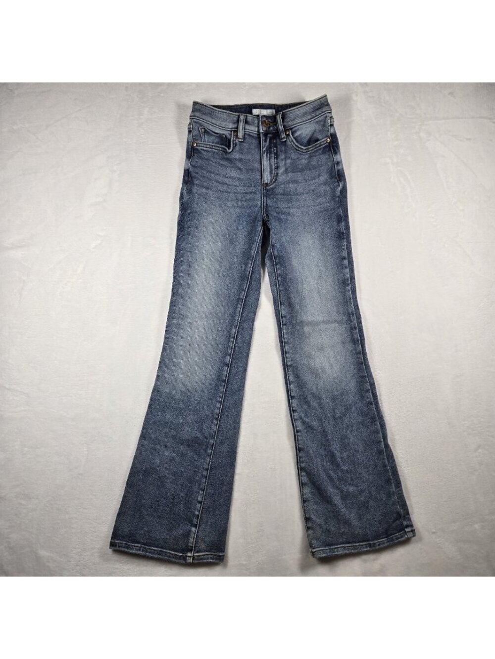 LC Lauren Conrad Women's Size 0 Jeans Blue Super High Rise Flair